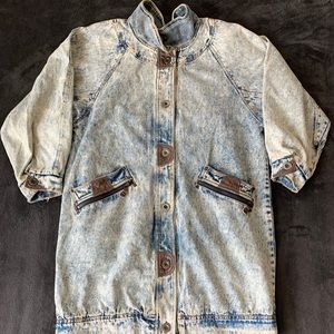 Vintage 80s Denim Flight Jacket